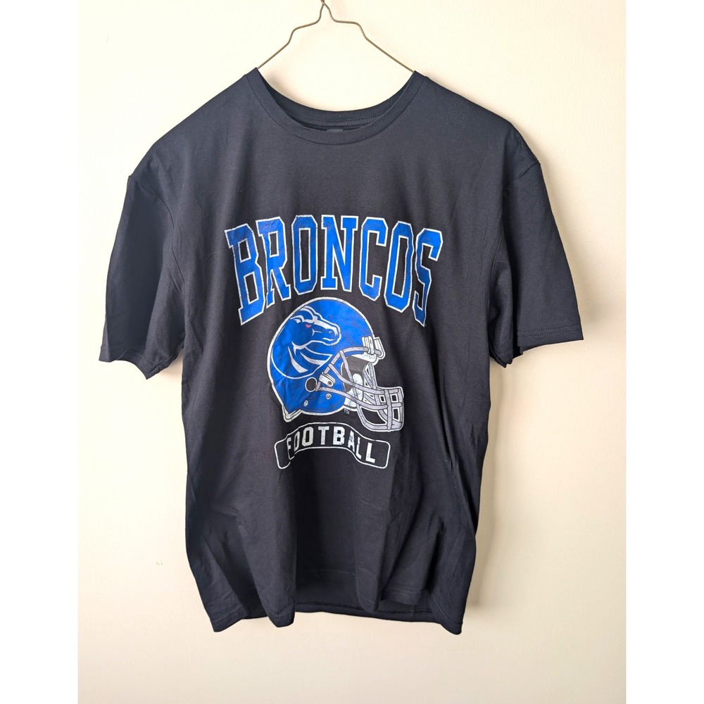 Gildan Softstyle CFB Boise State Broncos Shirt Men's L Black Football Tee